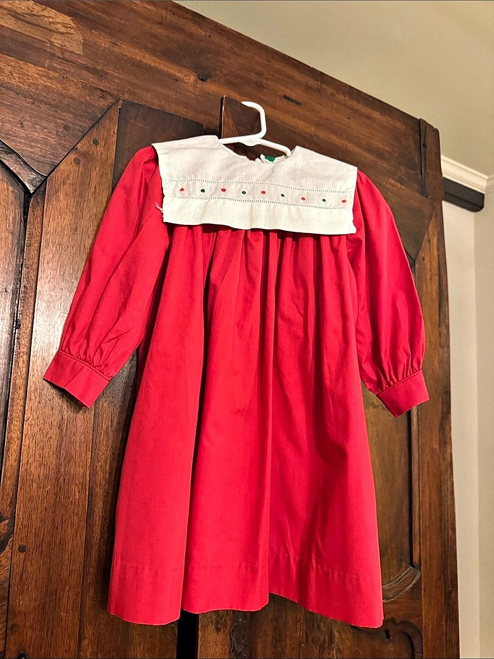 Green Apple Girls Red & White Polka Dot Dress Girls 3T